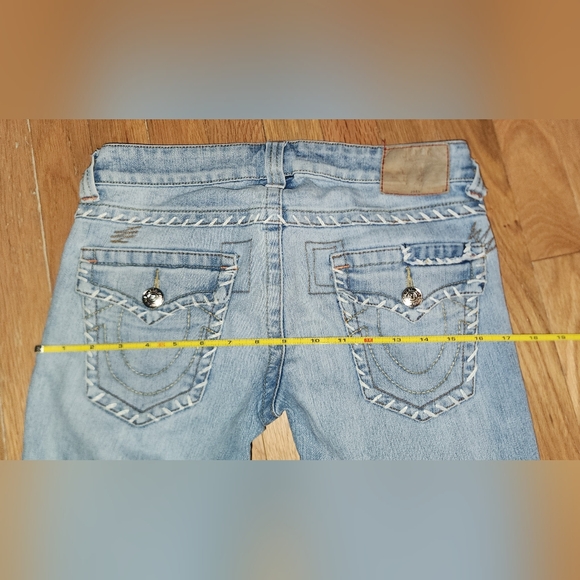 VINTAGE TRUE RELIGION JOEY WHITE STITCH SIZE 28 X 32 LIGHT WASH OLDER NICE - Picture 5 of 12